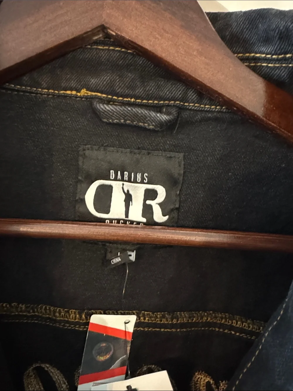 Men's Black Denim Jacket with Gamecocks Patch
